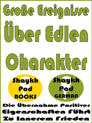 cover image of Große Ereignisse Über Edlen Charakter